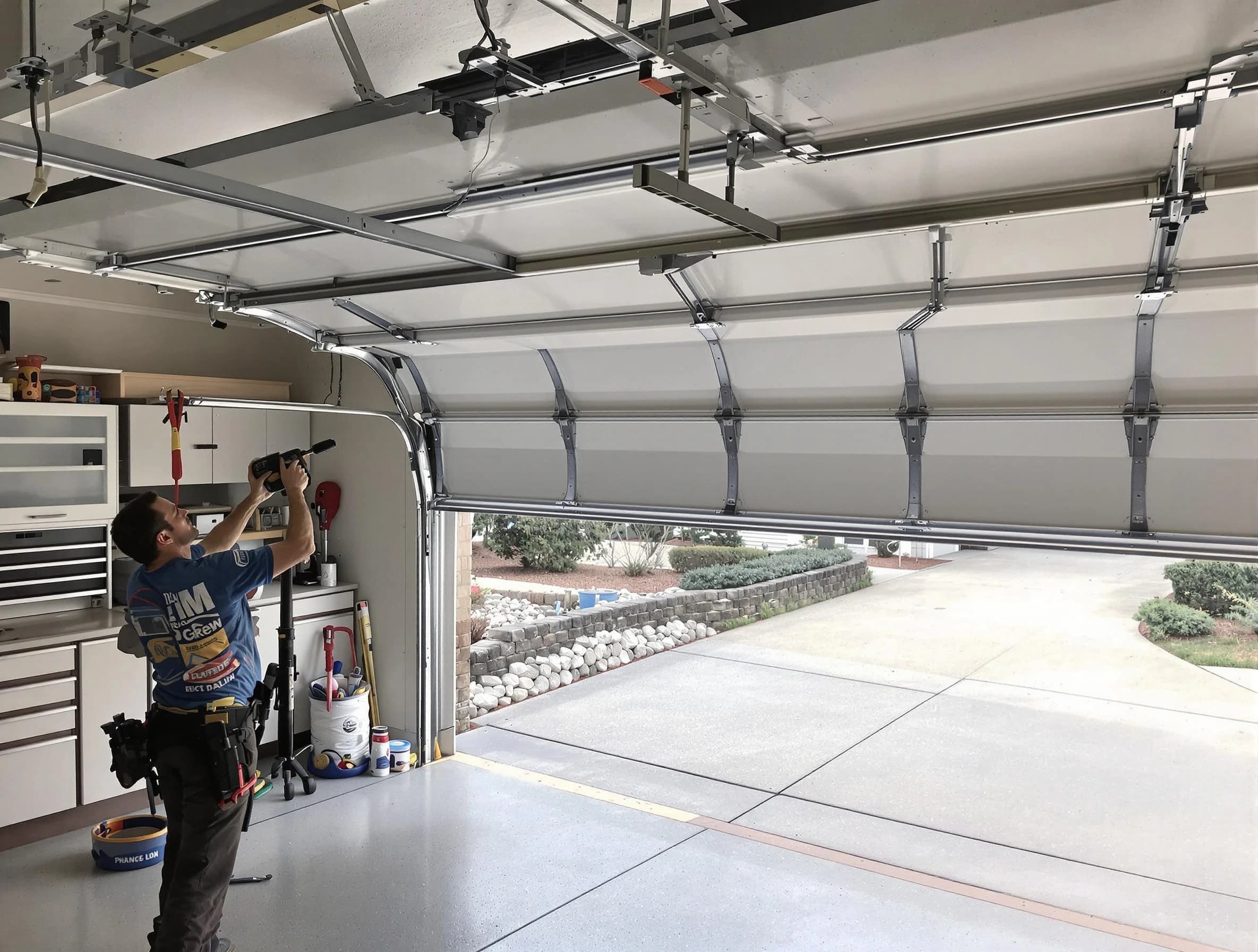 Garage door track repair service by Bosque Farms Garage Door Repair in Bosque Farms
