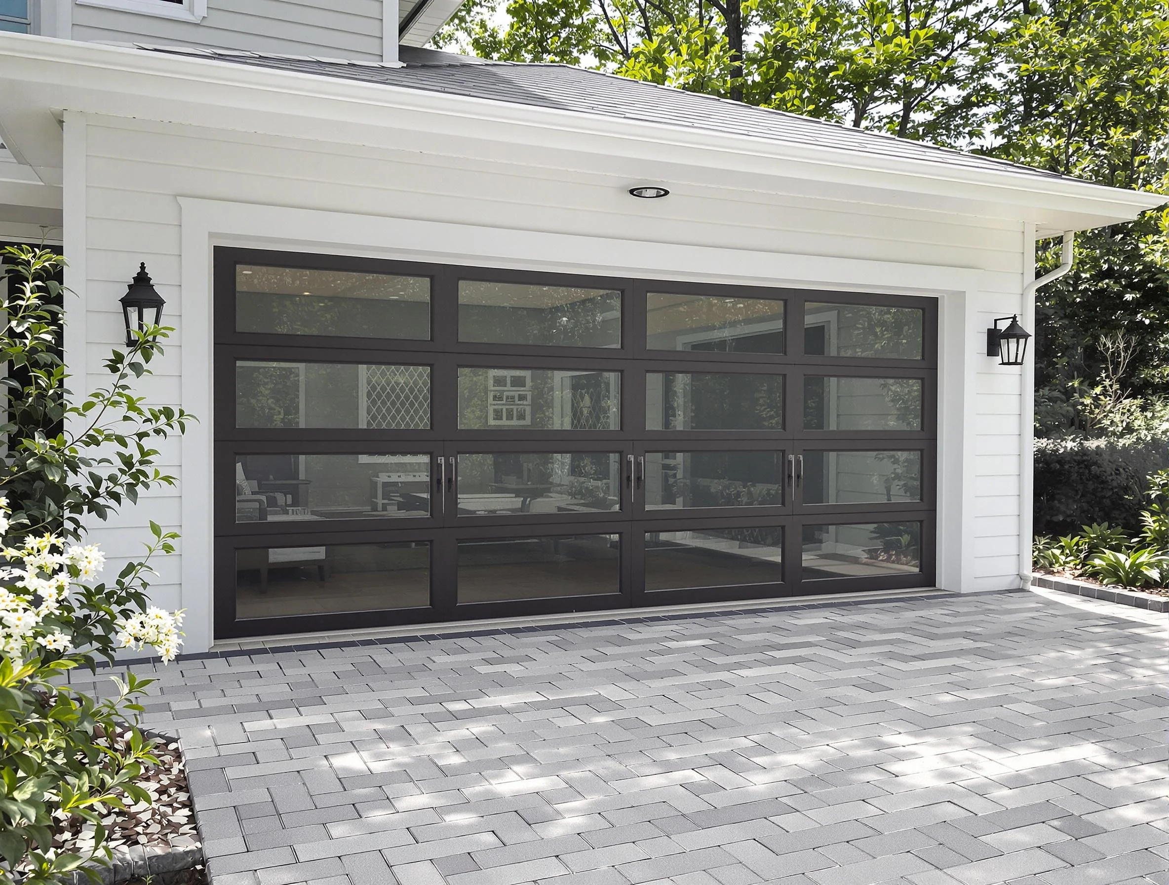 Bosque Farms Garage Door Repair design specialist presenting custom garage door options to Bosque Farms homeowner