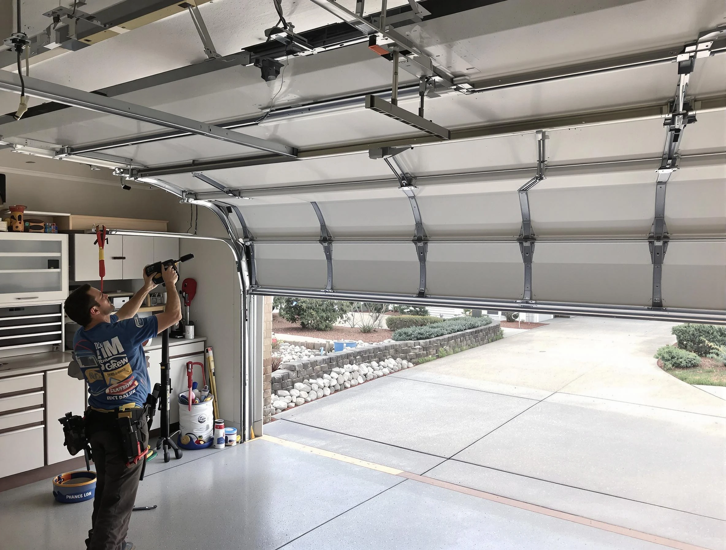 Garage door track repair service by Bosque Farms Garage Door Repair in Bosque Farms